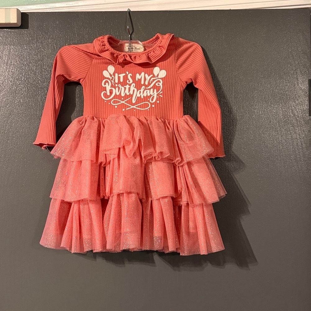 Marie Nicole Pink Birthday Dress for Kids